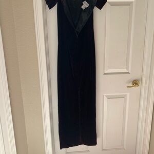 Roberta Bridal Black Velvet Maxi Gown